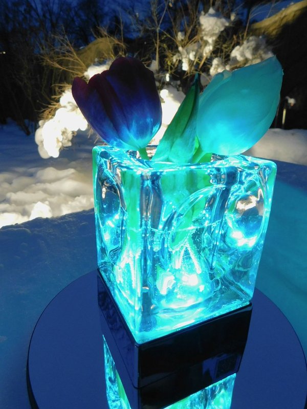 LED design table lamp "cristall star"